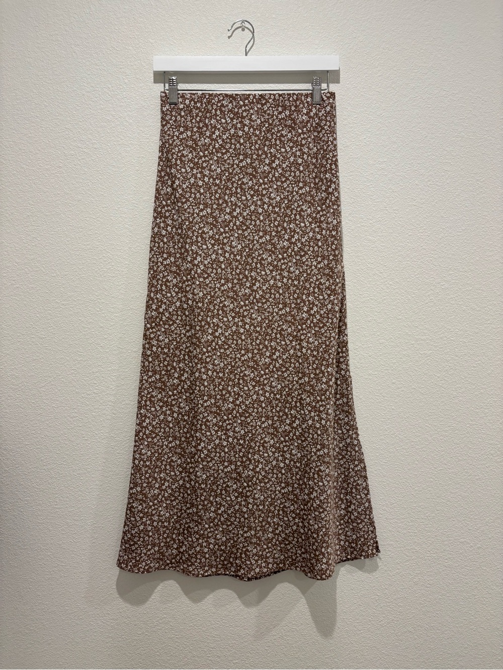 Altar’d State Brown Floral A-Line Maxi Skirt